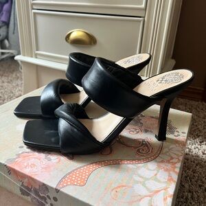 Black High Heels with Stiletto and Crisscross Straps